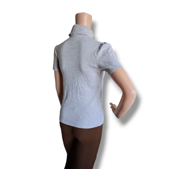 ESPRIT Women's Heather Grey Turtleneck Ribbed Knit Tee - Picture 12 of 16